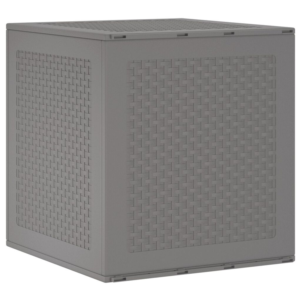 vidaXL Κουτί Αποθήκευσης Κήπου Ανοιχτό Γκρι 55x53x57 cm PP
