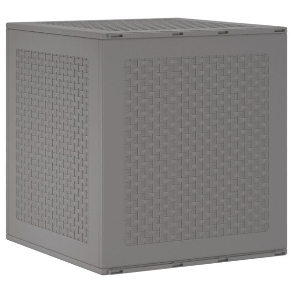 vidaXL Κουτί Αποθήκευσης Κήπου Ανοιχτό Γκρι 55x53x57 cm PP