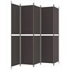 vidaXL Διαχωριστικό Δωματίου με 5 Πάνελ Καφέ 250x220 εκ. από Ύφασμα