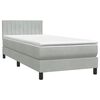 vidaXL &Kappa;&rho;&epsilon;&beta;ά&tau;&iota; Boxspring &mu;&epsilon; &Sigma;&tau;&rho;ώ&mu;&alpha; & LED &alpha;&nu;&omicron;&iota;&chi;&tau;ό &gamma;&kappa;&rho;&iota; 100x220 &epsilon;&kappa;. &Beta;&epsilon;&lambda;&omicron;ύ&delta;&iota;&nu;&omicron;