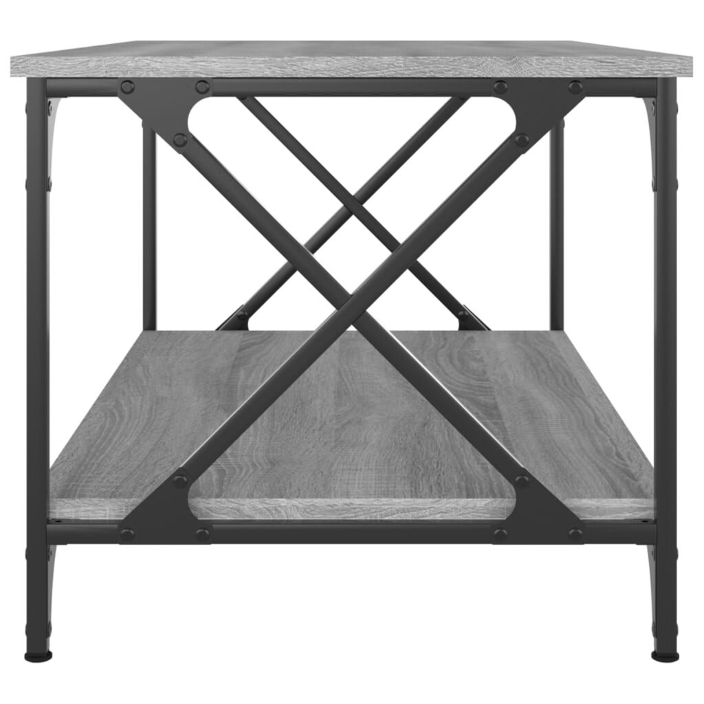 vidaXL Τραπεζάκι Σαλονιού Γκρι Sonoma 80x50x45 εκ Επεξ Ξύλο + Σίδηρος