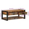 vidaXL Τραπεζάκι σαλονιού πολύχρωμο 90x50x38cm Ξύλο μασίφ αναγεννημένο