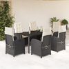 vidaXL &Sigma;&epsilon;&tau; &Tau;&rho;&alpha;&pi;&epsilon;&zeta;&alpha;&rho;ί&alpha;&sigmaf; &Kappa;ή&pi;&omicron;&upsilon; 7 &Tau;&epsilon;&mu;. &Mu;&alpha;ύ&rho;&omicron; &Sigma;&upsilon;&nu;&theta;&epsilon;&tau;&iota;&kappa;ό &Rho;&alpha;&tau;ά&nu; &mu;&epsilon; &Mu;&alpha;&xi;&iota;&lambda;ά&rho;&iota;&alpha;