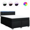 vidaXL &Kappa;&rho;&epsilon;&beta;ά&tau;&iota; Boxspring &mu;&epsilon; &Sigma;&tau;&rho;ώ&mu;&alpha; &Mu;&alpha;ύ&rho;&omicron; 140x190 &epsilon;&kappa;. &Upsilon;&phi;&alpha;&sigma;&mu;ά&tau;&iota;&nu;&omicron;