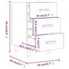 vidaXL Κομοδίνο Sonoma Δρυς 40 x 40 x 66 εκ. από Επεξεργασμένο Ξύλο