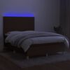 vidaXL &Kappa;&rho;&epsilon;&beta;ά&tau;&iota; Boxspring &mu;&epsilon; &Sigma;&tau;&rho;ώ&mu;&alpha; & LED &Sigma;&kappa;.&Kappa;&alpha;&phi;έ 140x190&epsilon;&kappa;. &Upsilon;&phi;&alpha;&sigma;&mu;ά&tau;&iota;&nu;&omicron;