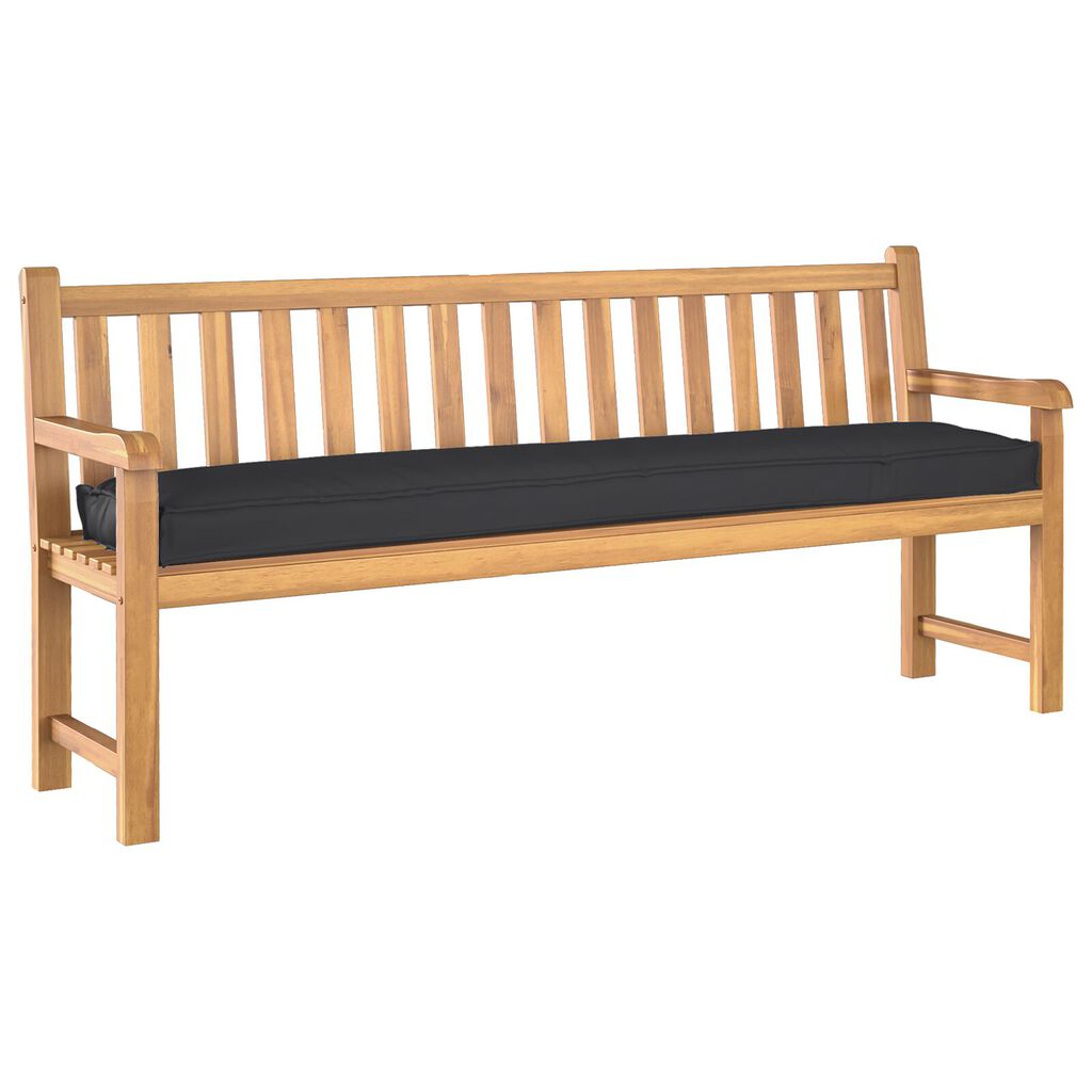 vidaXL Μαξιλάρια Παλετών για Πάγκο 2 τεμ Μαύρο 200x40x8 cm Πολυεστέρα