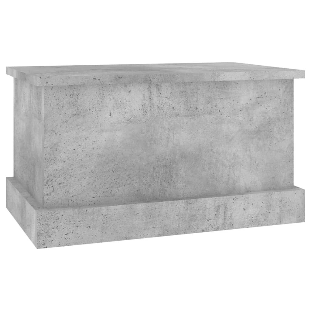 vidaXL Κουτί Αποθήκευσης Γκρι Σκυροδέματος 50x30x28 εκ. Επεξεργ. Ξύλο