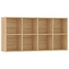 vidaXL Ραφιέρα/Βιβλιοθήκη Sonoma Δρυς 66x30x130 εκ. από Επεξ. Ξύλο