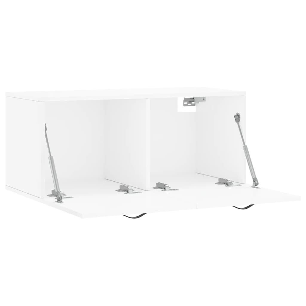 vidaXL Ντουλάπι Τοίχου Γυαλιστερό Λευκό 80x36,5x35 εκ. Επεξεργ. Ξύλο