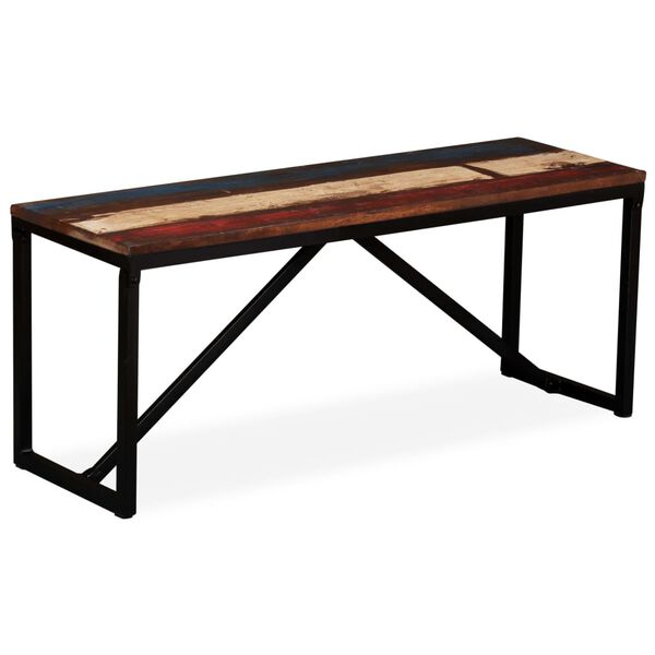 vidaXL Πάγκος 110 x 35 x 45 εκ. από Μασίφ Ανακυκλωμένο Ξύλο