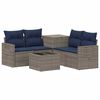 vidaXL &Sigma;&epsilon;&tau; &Kappa;&alpha;&nu;&alpha;&pi;έ 6 &tau;&mu;&chi;. &Gamma;&kappa;&rho;&iota; &kappa;&alpha;&iota; Navy Blue &Pi;&omicron;&lambda;&upsilon;-&rho;&alpha;&kappa;ί &kappa;&alpha;&iota; &Chi;ά&lambda;&upsilon;&beta;&alpha;&sigmaf;