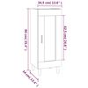 vidaXL Ντουλάπι Γυαλιστερό Λευκό 34,5x34x90 εκ. Επεξεργασμένο Ξύλο