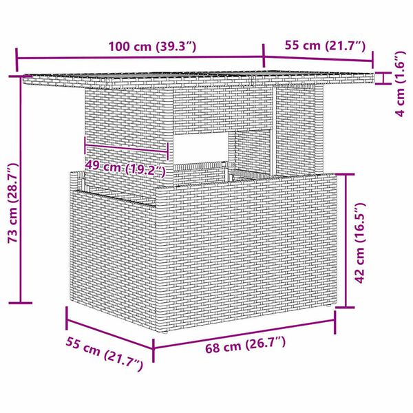 vidaXL Σετ Καναπέ Κήπου με μαξιλάρι 8 pcs Μαύρο Πολυ ράταν