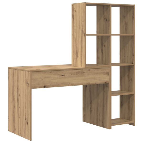 vidaXL Γραφείο artisan δρυς 138.5 x 55 x 143 εκ Επεξεργασμένο ξύλο