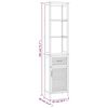 vidaXL Ντουλάπι Μπάνιου 42 x 29 x 182 εκ. από Μασίφ Ξύλο Καρυδιάς