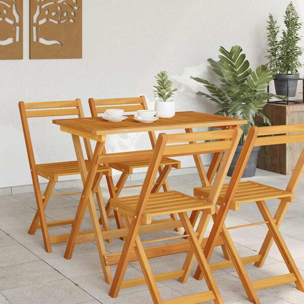 vidaXL Τραπέζι Κήπου Καφέ 90 x 55 x 75 εκ. Μασίφ ξύλο ακακίας