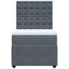 vidaXL Κρεβάτι Boxspring με Στρώμα Σκούρο Γκρι 80x200 εκ. Βελούδινο