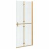 vidaXL Τοίχος ντους Walk-in Χρυσό και διαφανές 80 x 190 cm