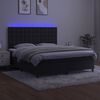 vidaXL &Kappa;&rho;&epsilon;&beta;ά&tau;&iota; Boxspring &mu;&epsilon; &Sigma;&tau;&rho;ώ&mu;&alpha; & LED &Mu;&alpha;ύ&rho;&omicron; 160x200 &epsilon;&kappa;. &Beta;&epsilon;&lambda;&omicron;ύ&delta;&iota;&nu;&omicron;