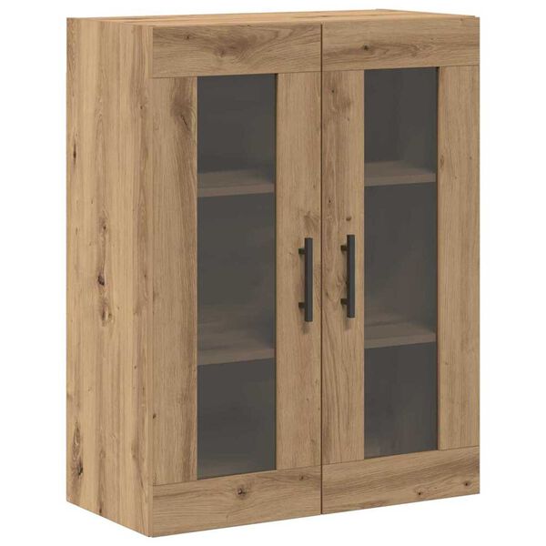 vidaXL Ντουλάπια Τοίχου 2 pcs Βελανιδιά Τέχνη και Μαύρο
