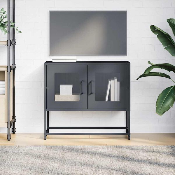 ντουλάπι τηλεόρασης vidaXL Ανθρακί 68x39x60,5 cm Ατσάλι ψυχρής έλασης