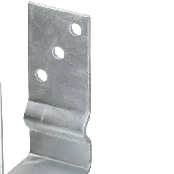 vidaXL Στηρίγματα Περίφραξης 6 τεμ. Ασημί 8x6x15 εκ. Γαλβανισμ. Ατσάλι
