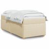 vidaXL Κρεβάτι Boxspring με Στρώμα Κρεμ 80 x 200 εκ. Υφασμάτινο