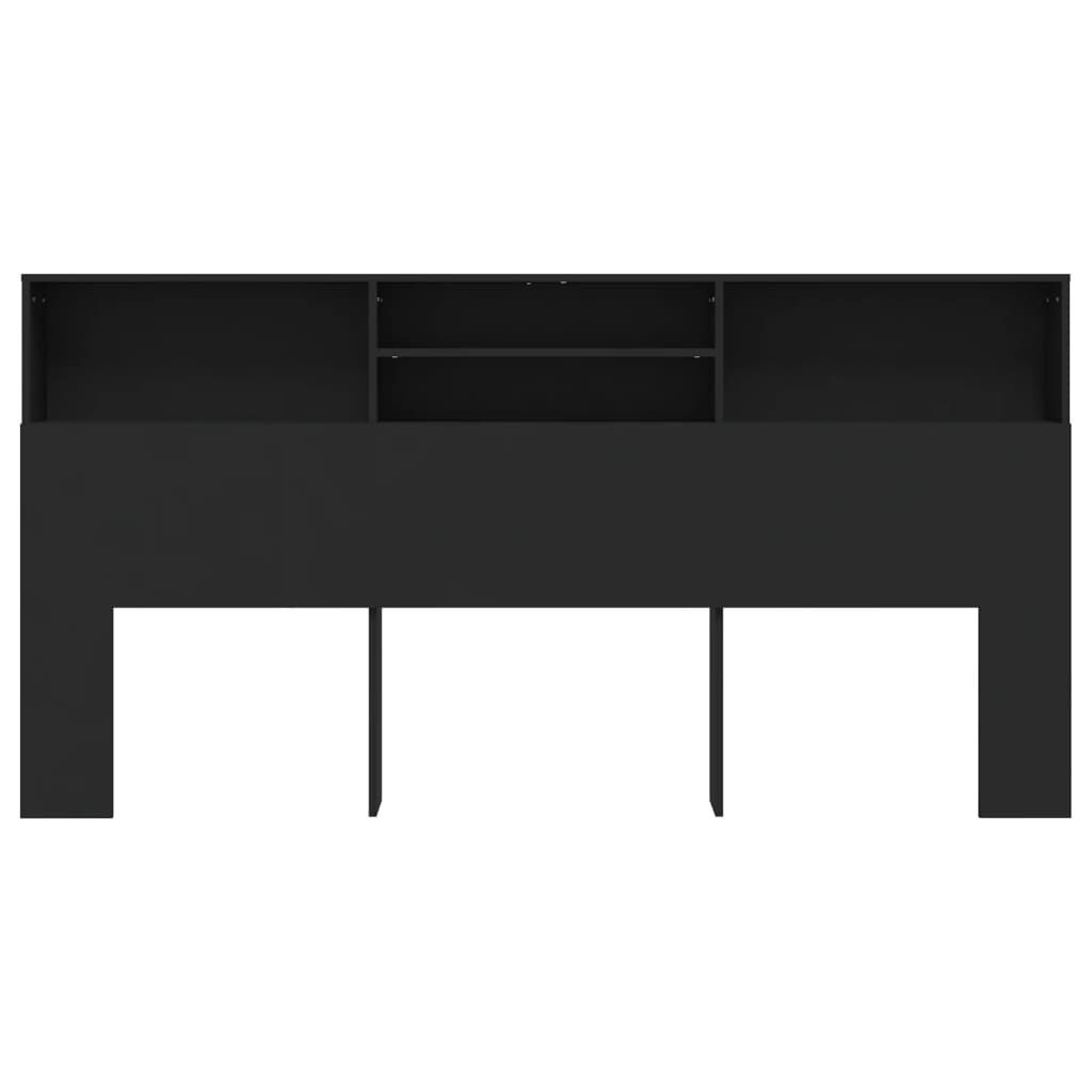 vidaXL Κεφαλάρι Με Αποθηκευτικό Χώρο Μαύρο 200 x 19 x 103,5 εκ.