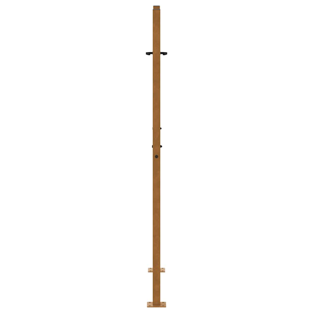 vidaXL Πύλη κήπου 105x155 cm από διαβρωμένο χάλυβα με σχέδιο ίχνος
