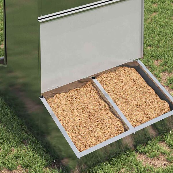 vidaXL Ταΐστρα Γουρουνιών Ασημί 55 x 51 x 91.5 εκ.