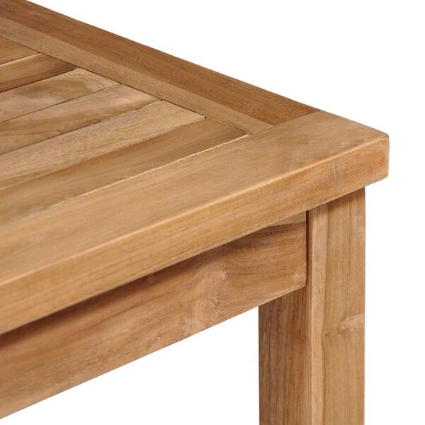 vidaXL Τραπέζι Κήπου 80 x 80 x 77 εκ. από Μασίφ Ξύλο Teak