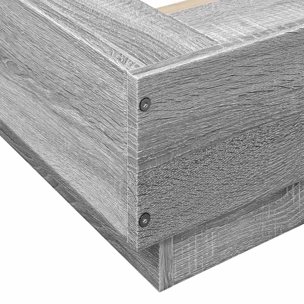 vidaXL Πλαίσιο Κρεβατιού Γκρι Sonoma 140x190 εκ. Επεξεργασμένο Ξύλο