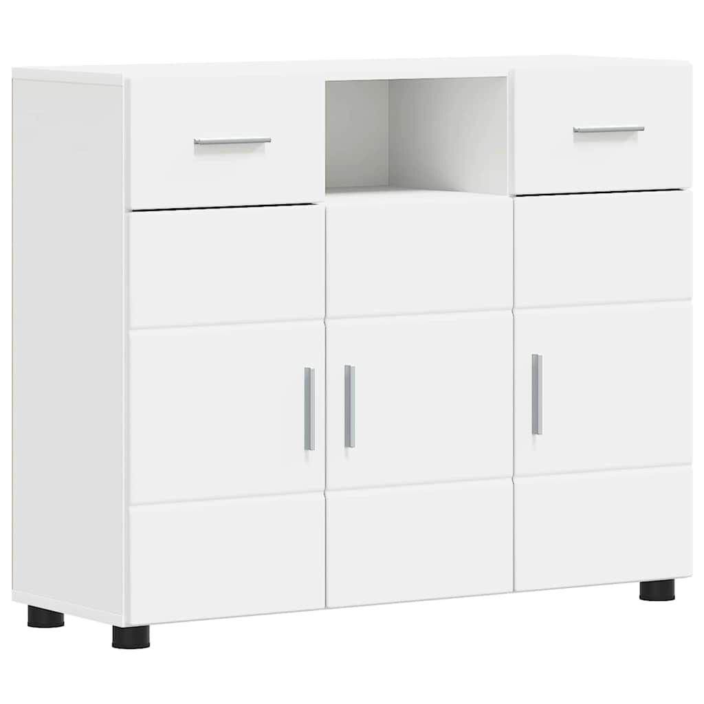 vidaXL Πλαϊνό γραφείο Λευκό 88.5 x 30.5 x 73 εκ Επεξεργασμένο ξύλο