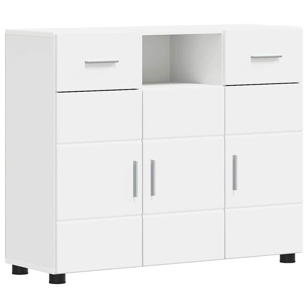 vidaXL Πλαϊνό γραφείο Λευκό 88.5 x 30.5 x 73 εκ Επεξεργασμένο ξύλο