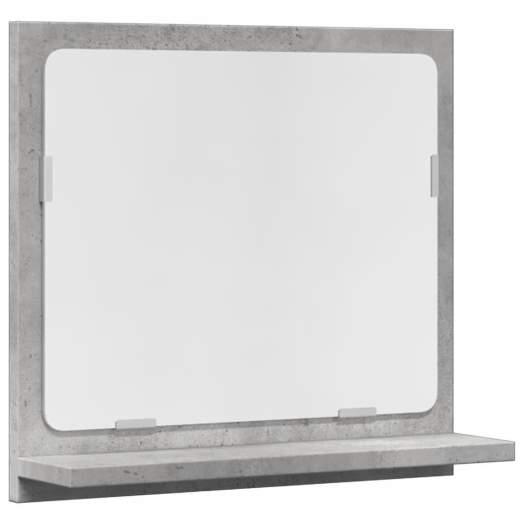 vidaXL Καθρέφτης Μπάνιου Γκρι Σκυροδέματος 40x11x37 εκ. Επεξ. Ξύλο