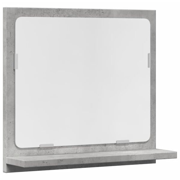 vidaXL Καθρέφτης Μπάνιου Γκρι Σκυροδέματος 40x11x37 εκ. Επεξ. Ξύλο