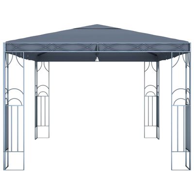 vidaXL Κιόσκι με Φωτάκια LED Ανθρακί 400 x 300 εκ.