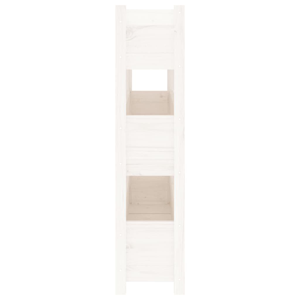 vidaXL Ζαρντινιέρα 112x25x104,5 εκ. Λευκό από Ξύλο Πεύκου