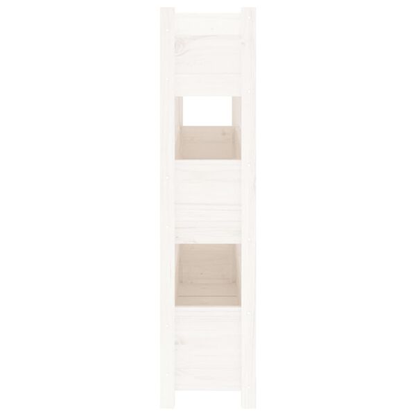vidaXL Ζαρντινιέρα 112x25x104,5 εκ. Λευκό από Ξύλο Πεύκου