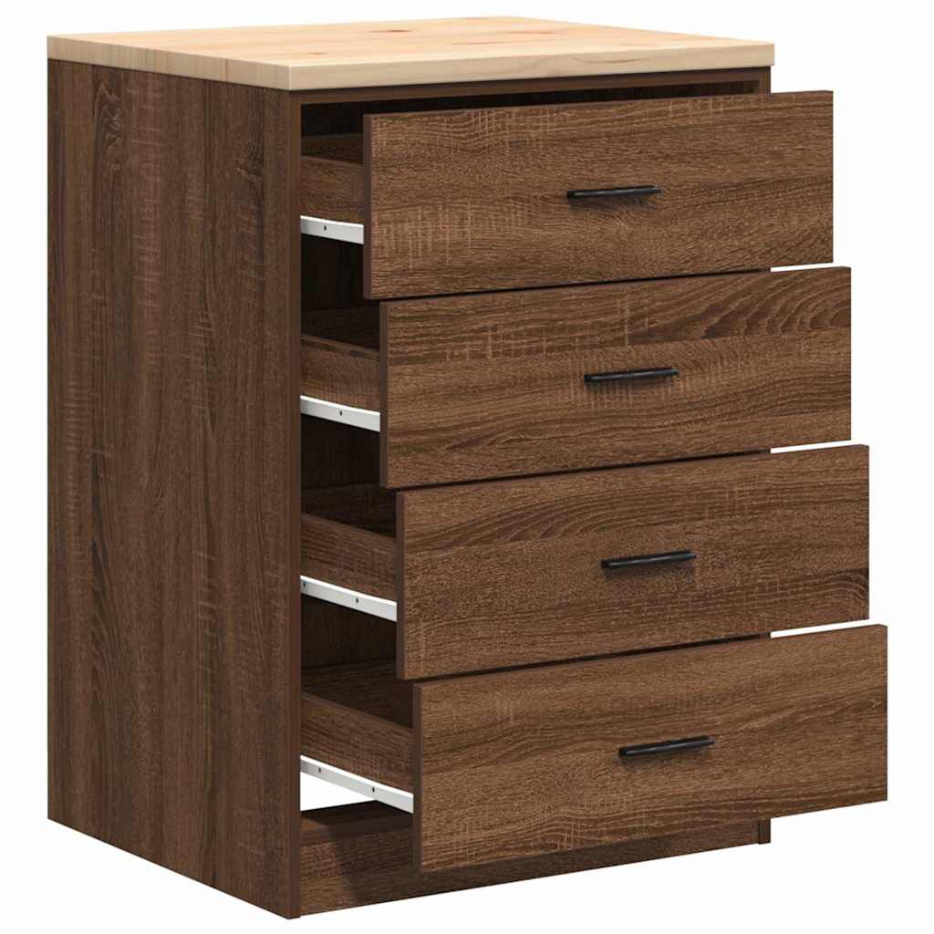 vidaXL ντουλάπι αποθήκευσης γκαράζ 60x51x85 εκ μασίφ ξύλο πεύκο