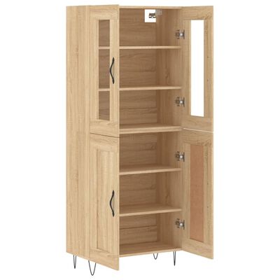 vidaXL Ντουλάπι Sonoma δρυς 69,5 x 34 x 180 εκ. από Επεξεργασμένο Ξύλο