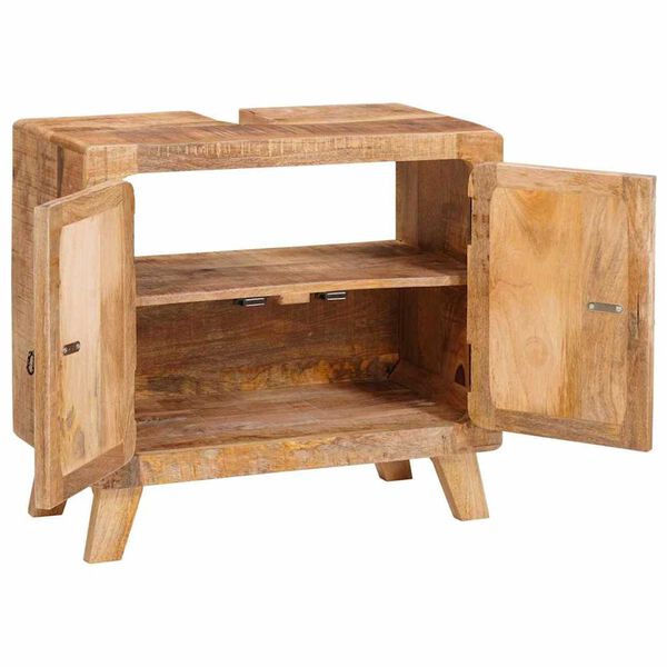 vidaXL Ντουλάπι Μπάνιου Καφέ Σοβαρή Μανγκο ξυλεία και Τεχνική ξυλεία