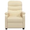 vidaXL Πολυθρόνα Μασάζ Ηλεκτρική Κρεμ Υφασμάτινη