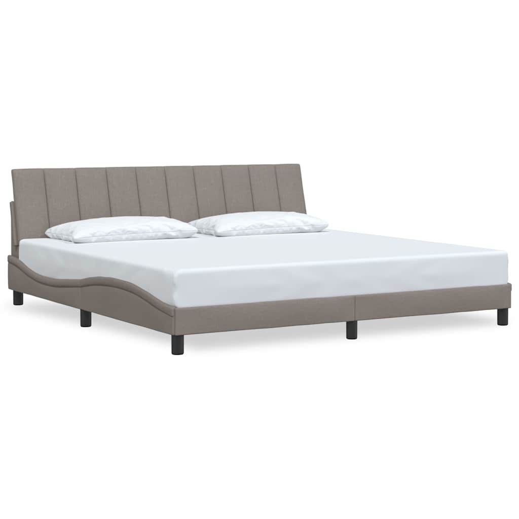 vidaXL Σκελετός Κρεβατιού Χωρίς Στρώμα Taupe 200x200 εκ.Υφασμάτινο