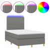 vidaXL &Kappa;&rho;&epsilon;&beta;ά&tau;&iota; Boxspring &mu;&epsilon; &Sigma;&tau;&rho;ώ&mu;&alpha; & LED &Sigma;&kappa;.&Gamma;&kappa;&rho;&iota; 120x190&epsilon;&kappa;. &Upsilon;&phi;&alpha;&sigma;&mu;ά&tau;&iota;&nu;&omicron;