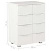 vidaXL Μπουφές Ψηλός Γυαλιστερός Λευκός 60x35x80 εκ. Επεξ. Ξύλο