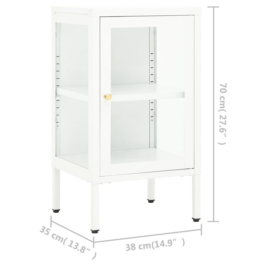 vidaXL Μπουφές 38 x 35 x 70 εκ. Μέταλλο και Γυαλί