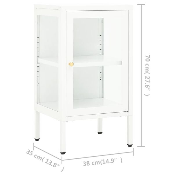 vidaXL Μπουφές 38 x 35 x 70 εκ. Μέταλλο και Γυαλί