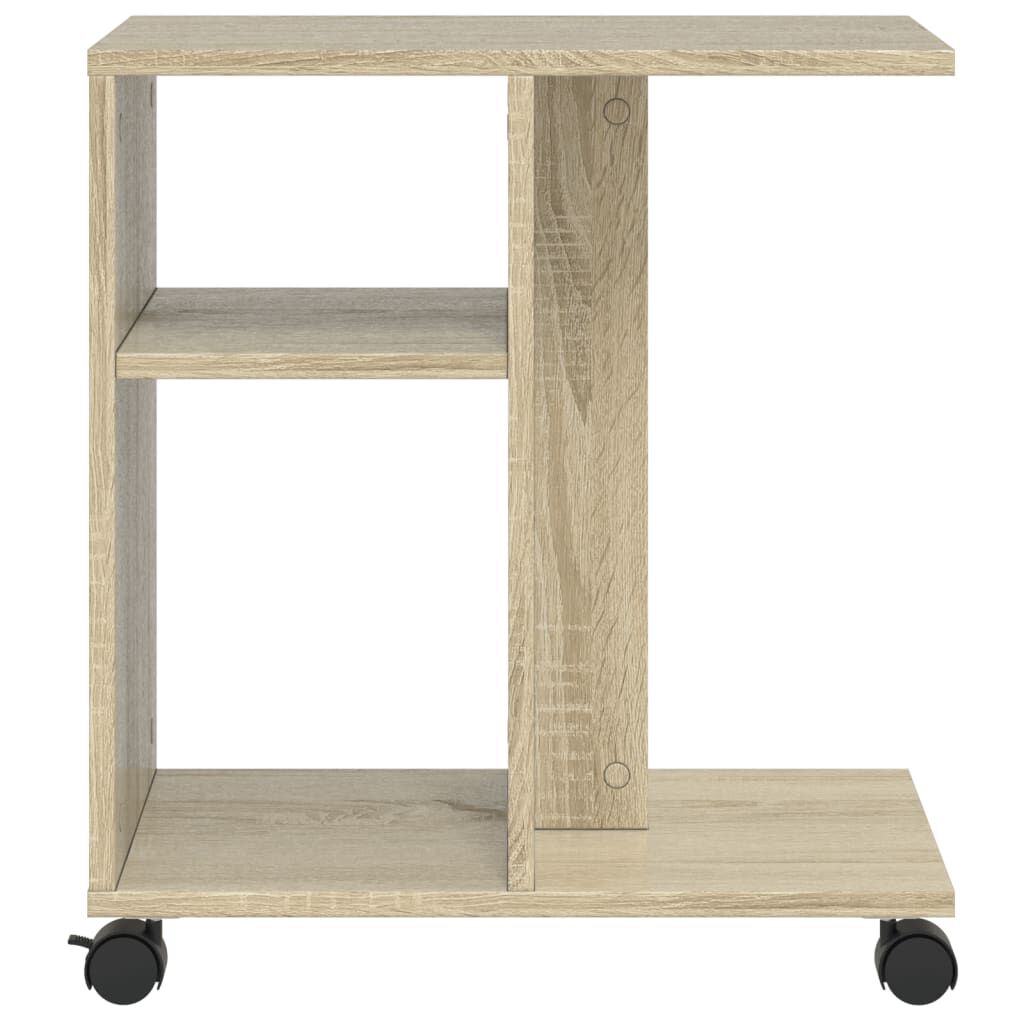vidaXL Βοηθητικό Τραπέζι με Ρόδες Sonoma Δρυς 50x30x55 εκ. Επεξ. Ξύλο